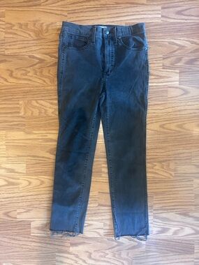 Madewell Stovepipe Black Slim Straight Jeans